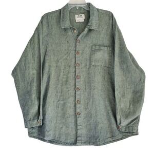 Flax Green Button-Up Top